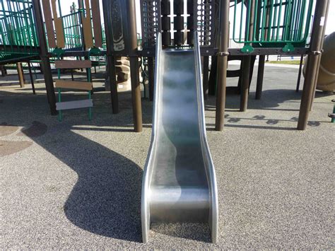 sheet metal playground slide|old school metal playground slide.